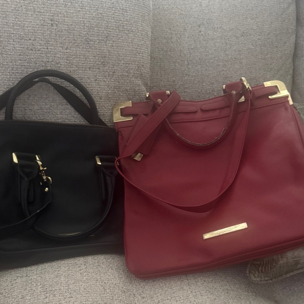 Ivanka Trump Elegant Red and Black Shoulder Bags